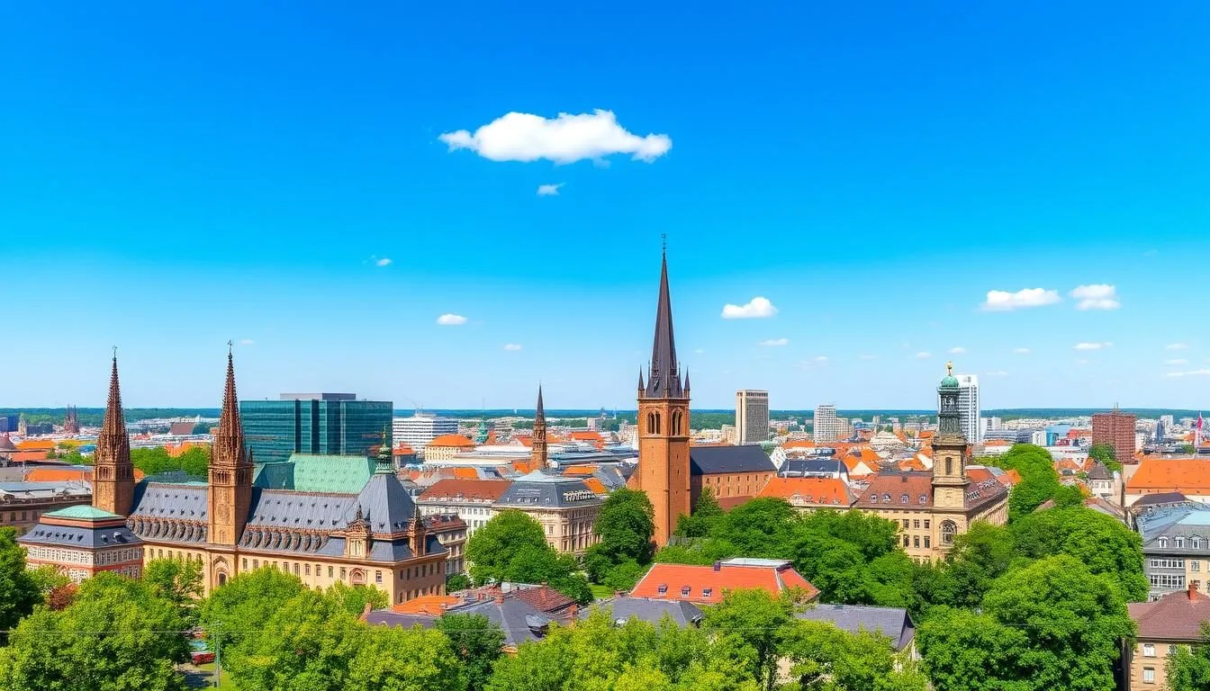 Leipzig-city-skyline-with-historic-buildings-and-modern-architecture-on-a-sunny-day Leipzig city skyline with historic buildings and modern architecture on a sunny day