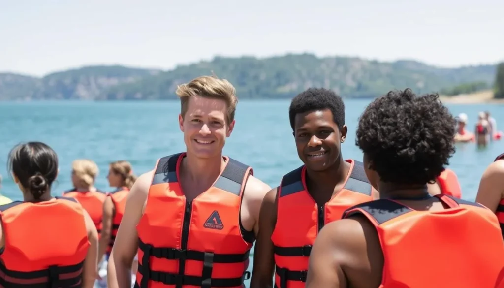 Life jackets and safety equipment at Millerton Lake State Recreation Area California Life jackets and safety equipment at Millerton Lake State Recreation Area California
