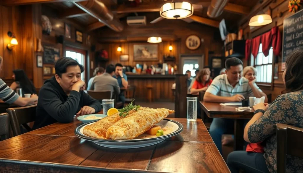 Local restaurant near Big River State Park serving Mississippi River catfish and regional specialties