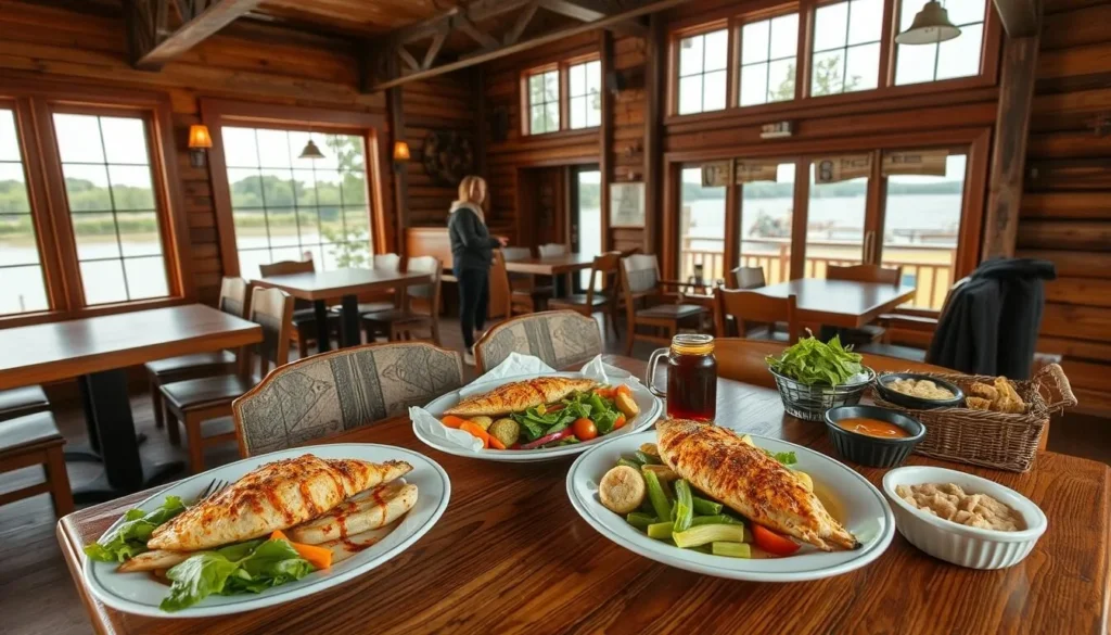 Local restaurant serving Mississippi River catfish and regional specialties Local restaurant serving Mississippi River catfish and regional specialties