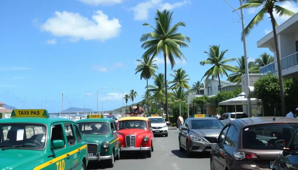 Local transportation options in Rodney Bay St. Lucia with taxis and rental cars