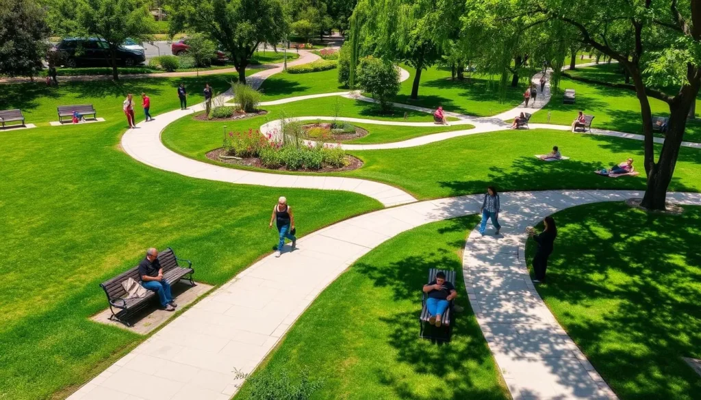 Lovers' Park in Yerevan with its lush greenery, walking paths, and locals enjoying the peaceful setting Lovers' Park in Yerevan with its lush greenery, walking paths, and locals enjoying the peaceful setting