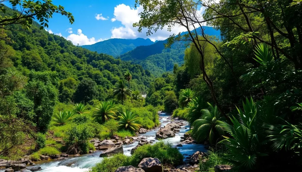 Lush landscape of Alturas de Banao ecological reserve near Sancti Spiritus