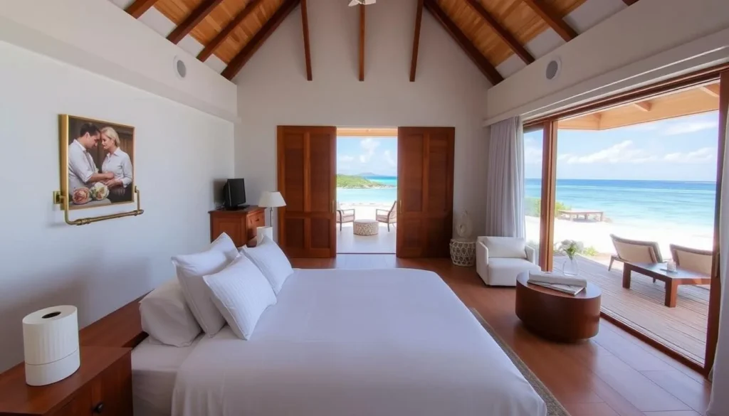 Luxury accommodation at COMO Parrot Cay with beach view Luxury accommodation at COMO Parrot Cay with beach view