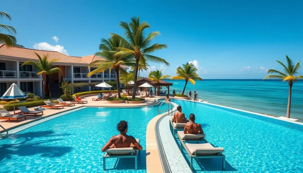 Luxury beachfront resort in Lowlands with swimming pool and ocean view Luxury beachfront resort in Lowlands with swimming pool and ocean view