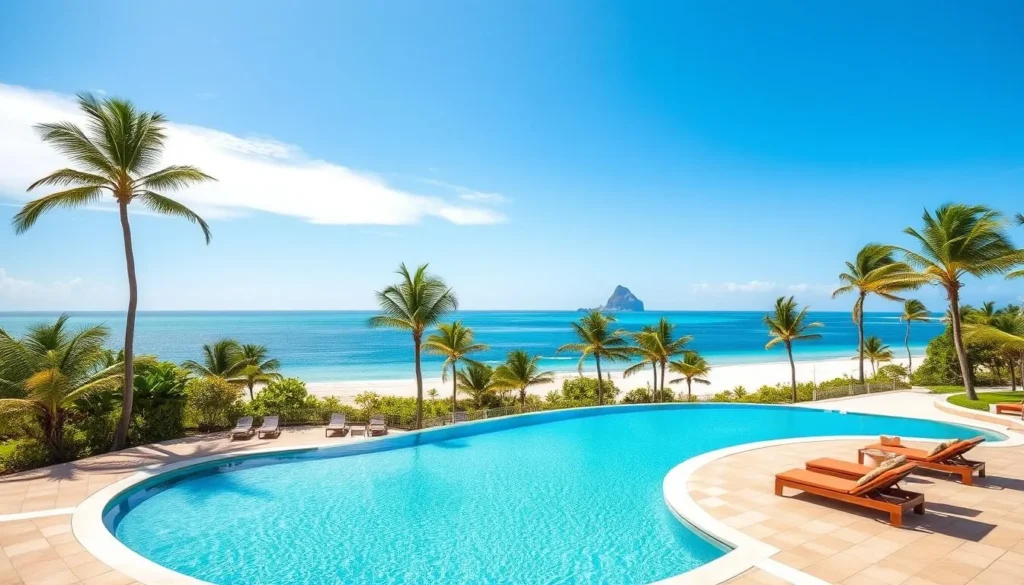 Luxury beachfront resort in Punta Mita with view of Islas Marietas in the distance Luxury beachfront resort in Punta Mita with view of Islas Marietas in the distance