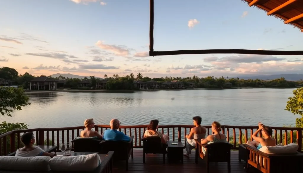Luxury eco-lodge overlooking Lake Victoria with sunset views Luxury eco-lodge overlooking Lake Victoria with sunset views