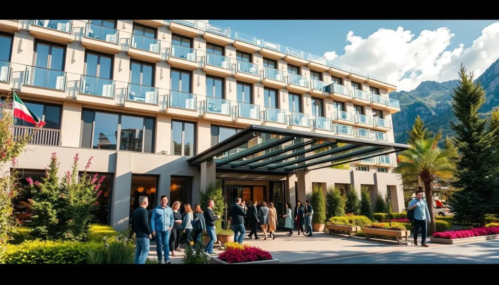 Luxury hotel in Andorra la Vella with mountain views and modern architecture