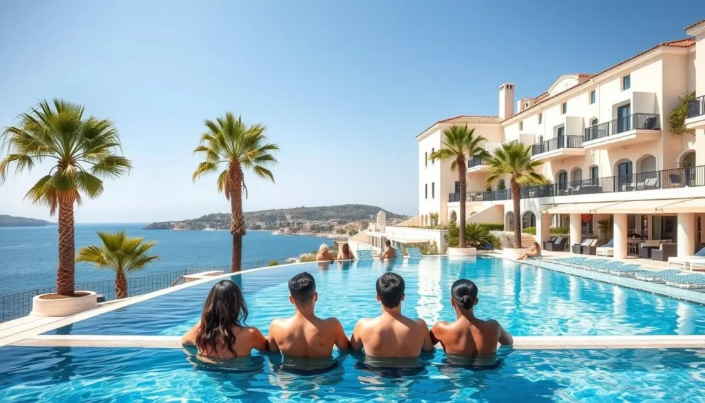 Luxury hotel in Hvar with a swimming pool overlooking the Adriatic Sea