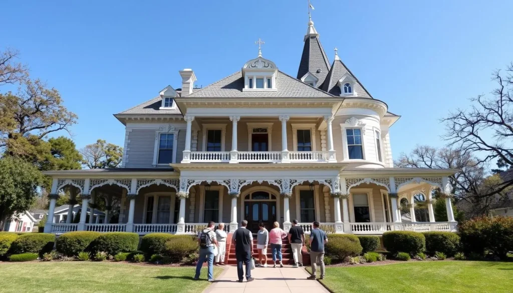 Magnolia Manor historic mansion in Cairo with Victorian architecture and period details Magnolia Manor historic mansion in Cairo with Victorian architecture and period details