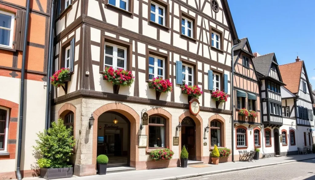 Mid-range hotel in Bamberg Germany with traditional Bavarian architecture, convenient for Bamberg Germany things to do
