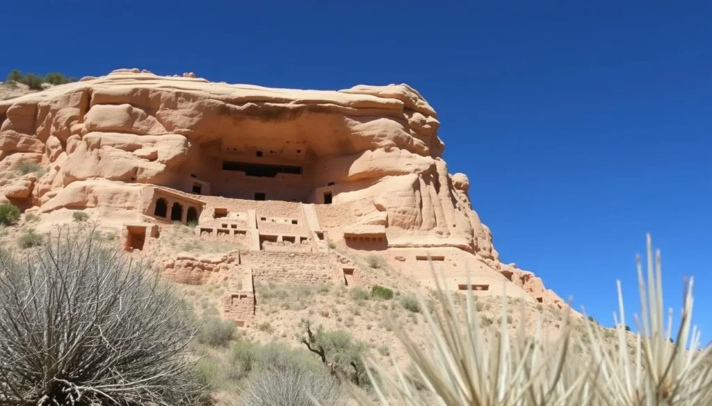 Montezuma Castle National Monument showing the ancient cliff dwelling near Jerome