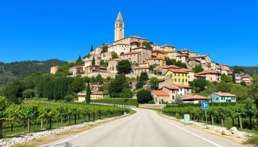 Motovun hilltop town in Istria near Rovinj Croatia Motovun hilltop town in Istria near Rovinj Croatia