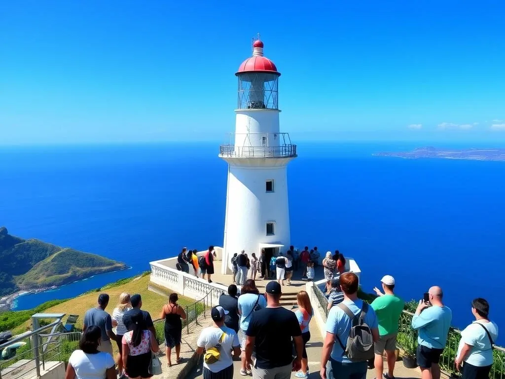 Moule a Chique Lighthouse with panoramic views of Vieux Fort