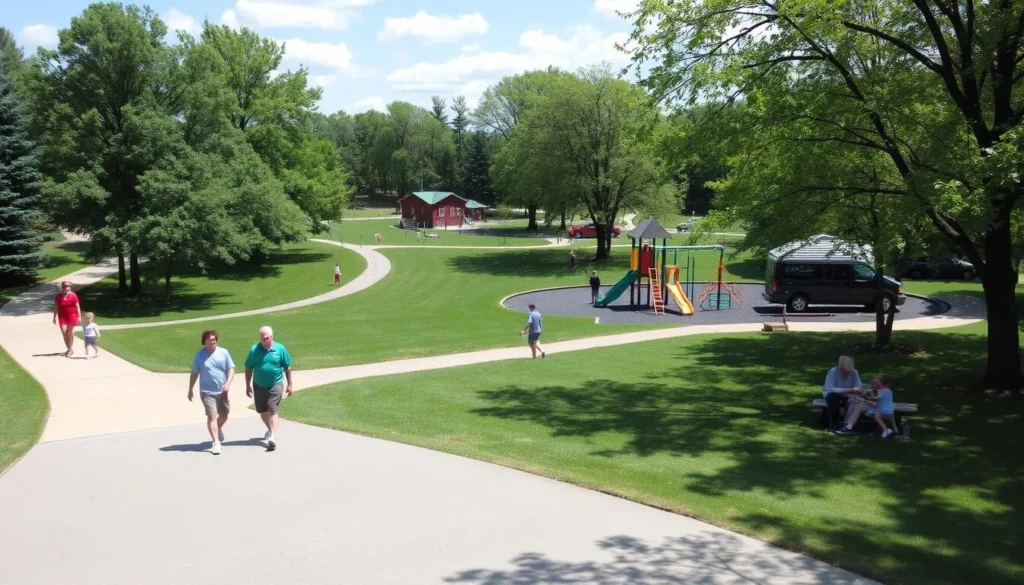 Mount Lebanon Park with walking trails, recreational facilities, and families enjoying outdoor activities Mount Lebanon Park with walking trails, recreational facilities, and families enjoying outdoor activities