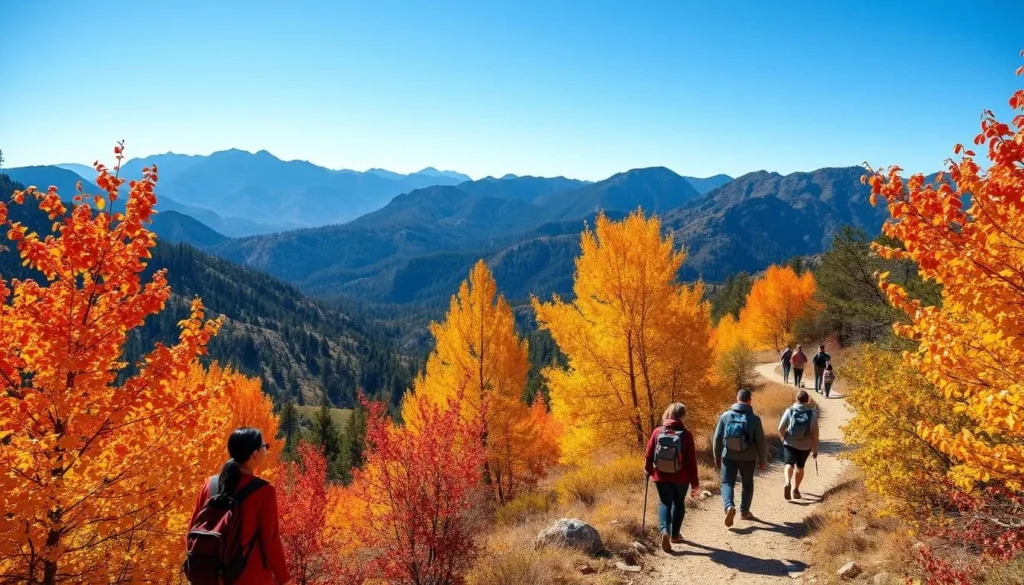 Mount San Jacinto State Park in autumn with colorful foliage and clear mountain views Mount San Jacinto State Park in autumn with colorful foliage and clear mountain views