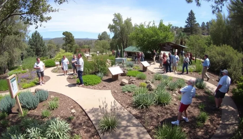Native plant garden at Robert C. Kirkwood Entrance in Castle Rock State Park California