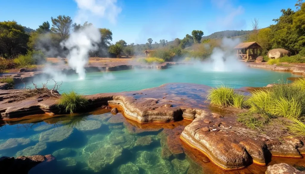 Natural hot springs at Wondo Genet surrounded by lush vegetation