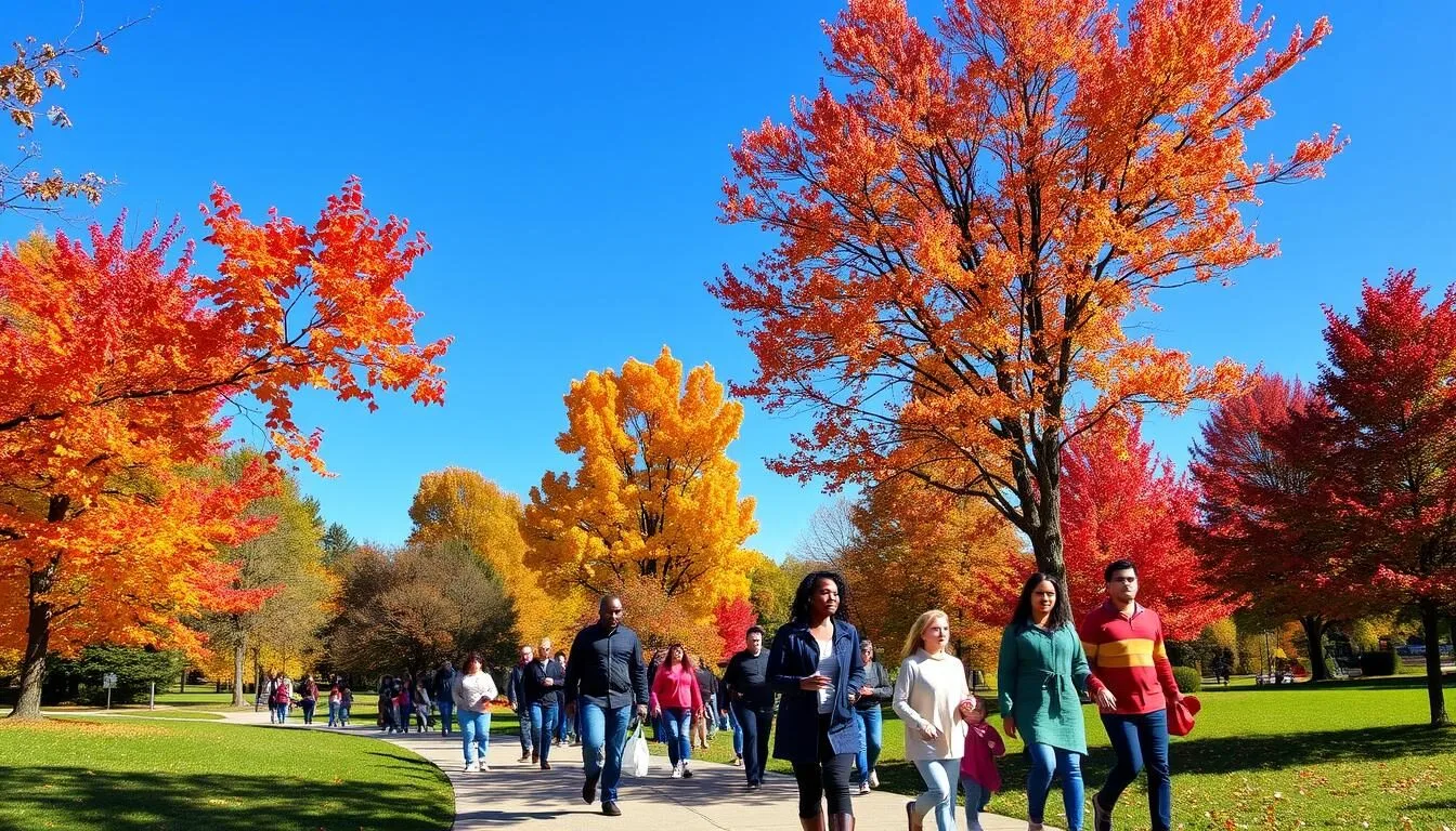 Norristowns-Elmwood-Park-during-autumn-with-colorful-fall-foliage Norristown's Elmwood Park during autumn with colorful fall foliage