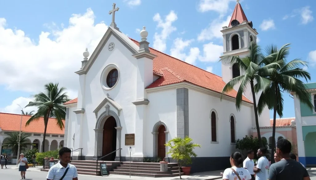 Notre-Dame de Sainte-Anne Church near Sainte-Anne Beach Guadeloupe