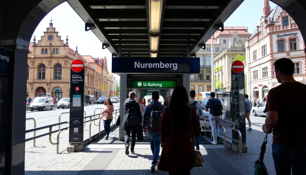 Nuremberg's efficient U-Bahn (subway) system with modern trains
