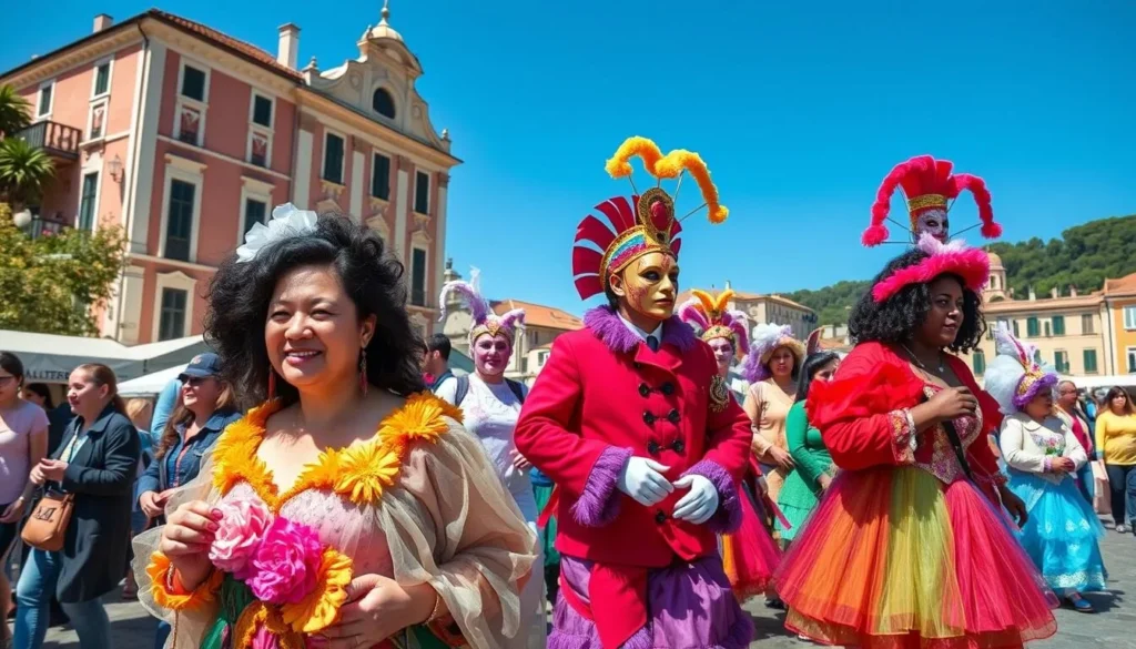 Opatija Carnival celebration with colorful costumes and festivities Opatija Carnival celebration with colorful costumes and festivities