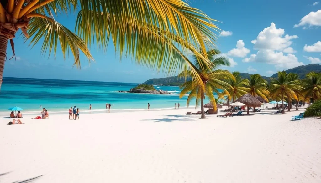 Orient Bay Beach near Dawn Beach with white sand and turquoise waters Orient Bay Beach near Dawn Beach with white sand and turquoise waters