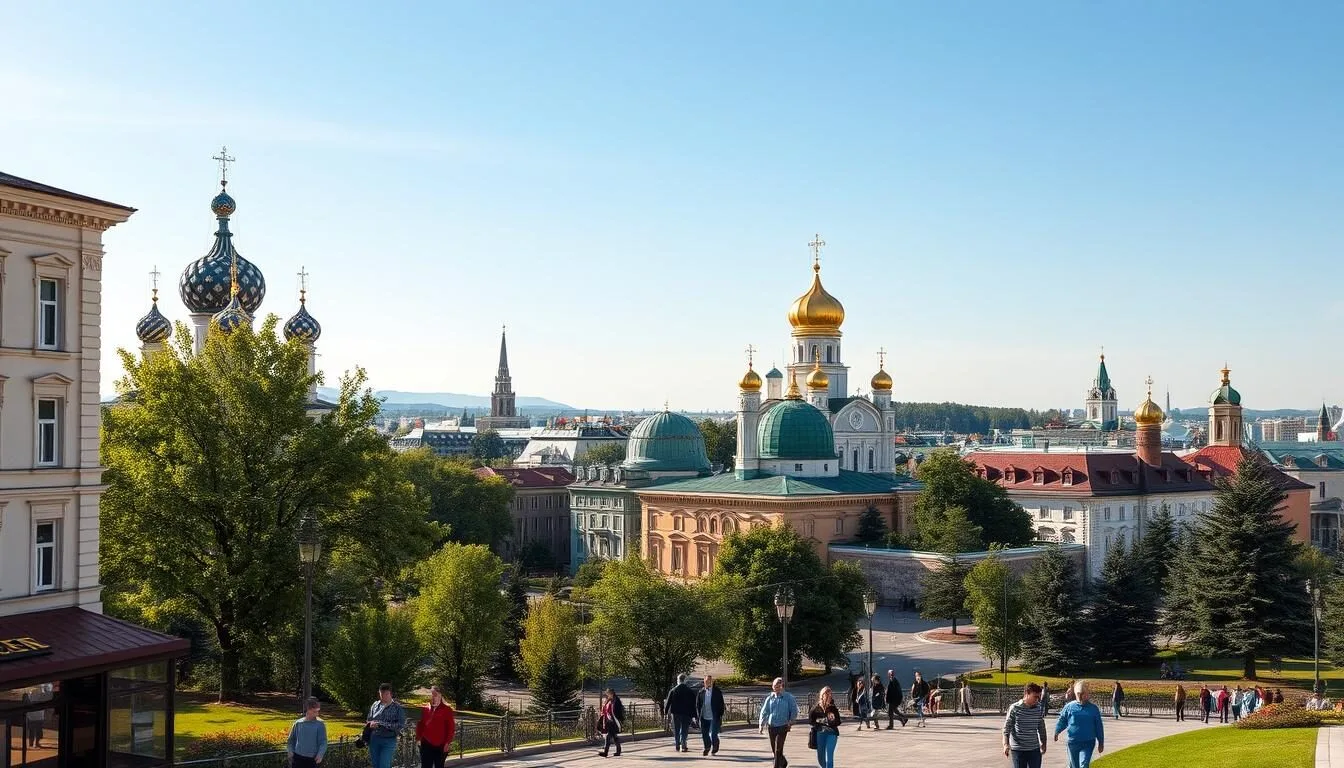 Panoramic-view-of-Stavropol-city-center-with-its-distinctive-architecture-and-green-spaces Panoramic view of Stavropol city center with its distinctive architecture and green spaces