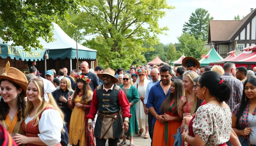 Pennsylvania Renaissance Faire at Mount Hope Estate with performers and visitors Pennsylvania Renaissance Faire at Mount Hope Estate with performers and visitors
