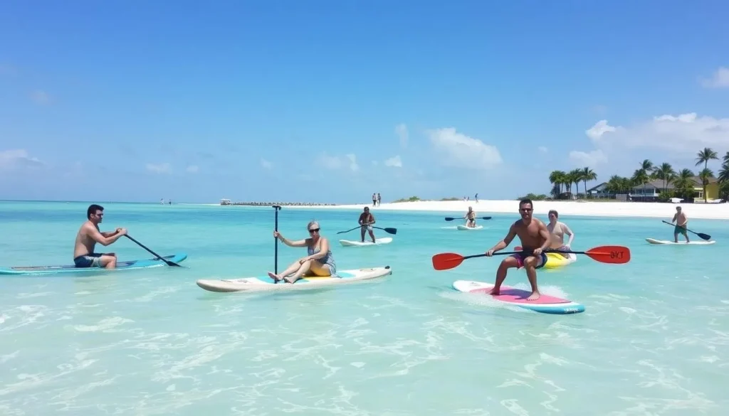 People enjoying water sports at Smathers Beach Key West Florida People enjoying water sports at Smathers Beach Key West Florida