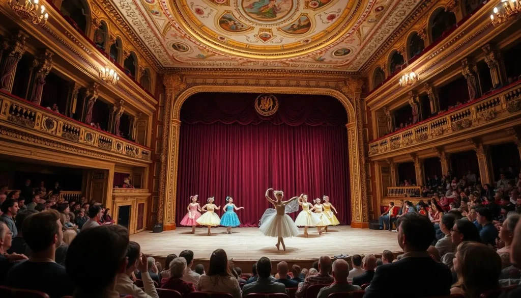 Performance at the Saratov Academic Opera and Ballet Theatre with dancers on stage Performance at the Saratov Academic Opera and Ballet Theatre with dancers on stage