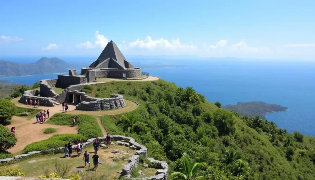 Pigeon Island National Landmark with historic fort ruins and panoramic views of Cap Estate