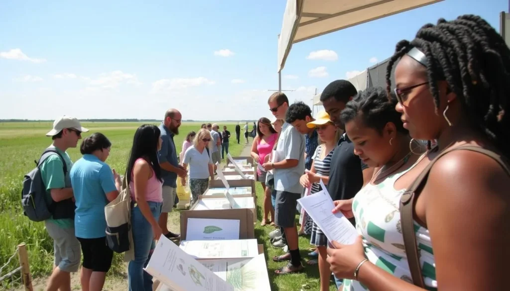 Prairie festival with educational displays at Goose Lake Prairie State Park Illinois Prairie festival with educational displays at Goose Lake Prairie State Park Illinois