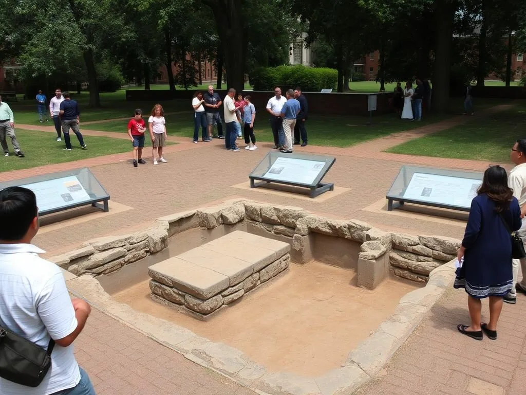 President's House Site outdoor exhibit with interpretive displays President's House Site outdoor exhibit with interpretive displays