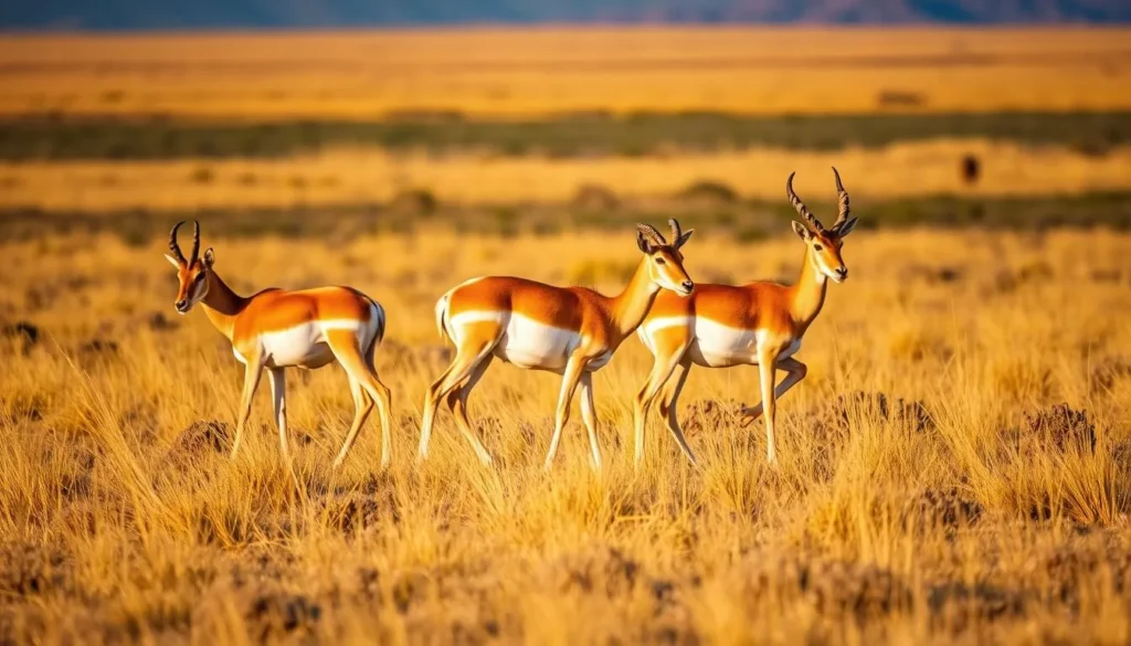 Pronghorn antelope grazing in the grasslands of Buenos Aires National Wildlife Refuge Pronghorn antelope grazing in the grasslands of Buenos Aires National Wildlife Refuge