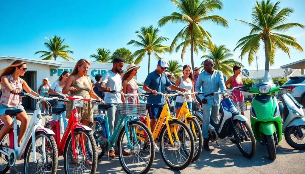 Rental bicycles and scooters available for tourists in Little Torch Key Rental bicycles and scooters available for tourists in Little Torch Key