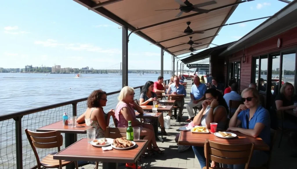 Riverside restaurant in Grafton, Illinois serving local cuisine Riverside restaurant in Grafton, Illinois serving local cuisine