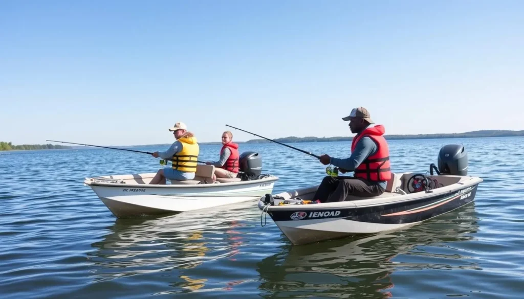 Safe boating practices at Heidecke Lake State Park Illinois with properly equipped boats Safe boating practices at Heidecke Lake State Park Illinois with properly equipped boats