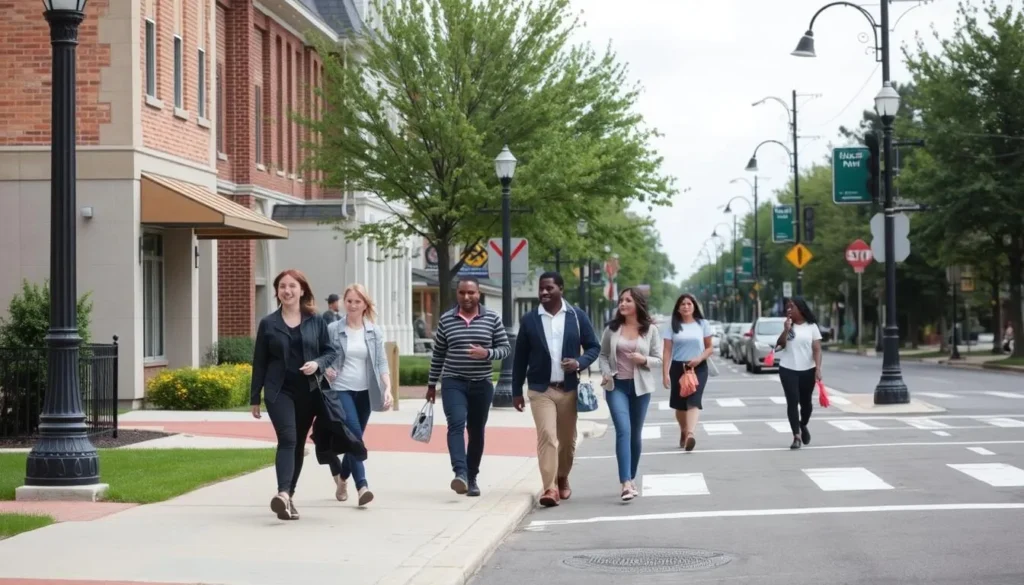Safe pedestrian area in Lower Merion with well-maintained sidewalks and crosswalks Safe pedestrian area in Lower Merion with well-maintained sidewalks and crosswalks