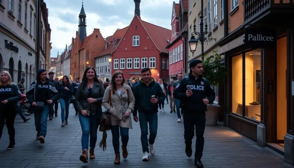 Safe streets of Tallinn Estonia Old Town showing security aspects visitors should know when exploring best things to do