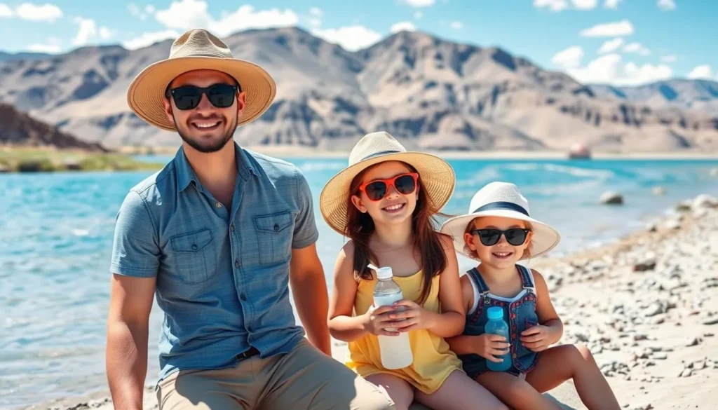 Safety information board at Buckskin Mountain State Park with river safety tips