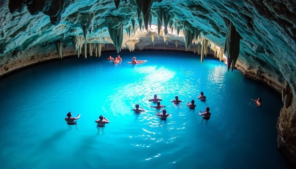 Saturno Cave near Varadero with its crystal clear natural pool and rock formations