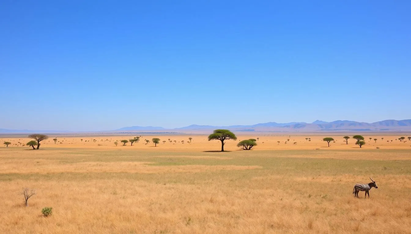Scenic-landscape-of-Alatish-National-Park-Ethiopia-showing-flat-savanna-with-scattered-trees Scenic landscape of Alatish National Park Ethiopia showing flat savanna with scattered trees and distant hills