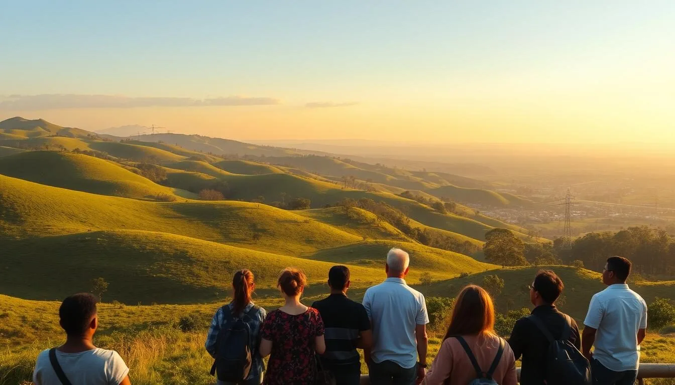 Scenic landscape view of Mbarara Uganda with rolling hills and lush greenery, perfect starting point for a Mbarara Uganda travel guide