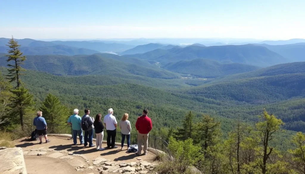 Scenic overlook at Laurel Mountain State Park Pennsylvania with panoramic valley views Scenic overlook at Laurel Mountain State Park Pennsylvania with panoramic valley views