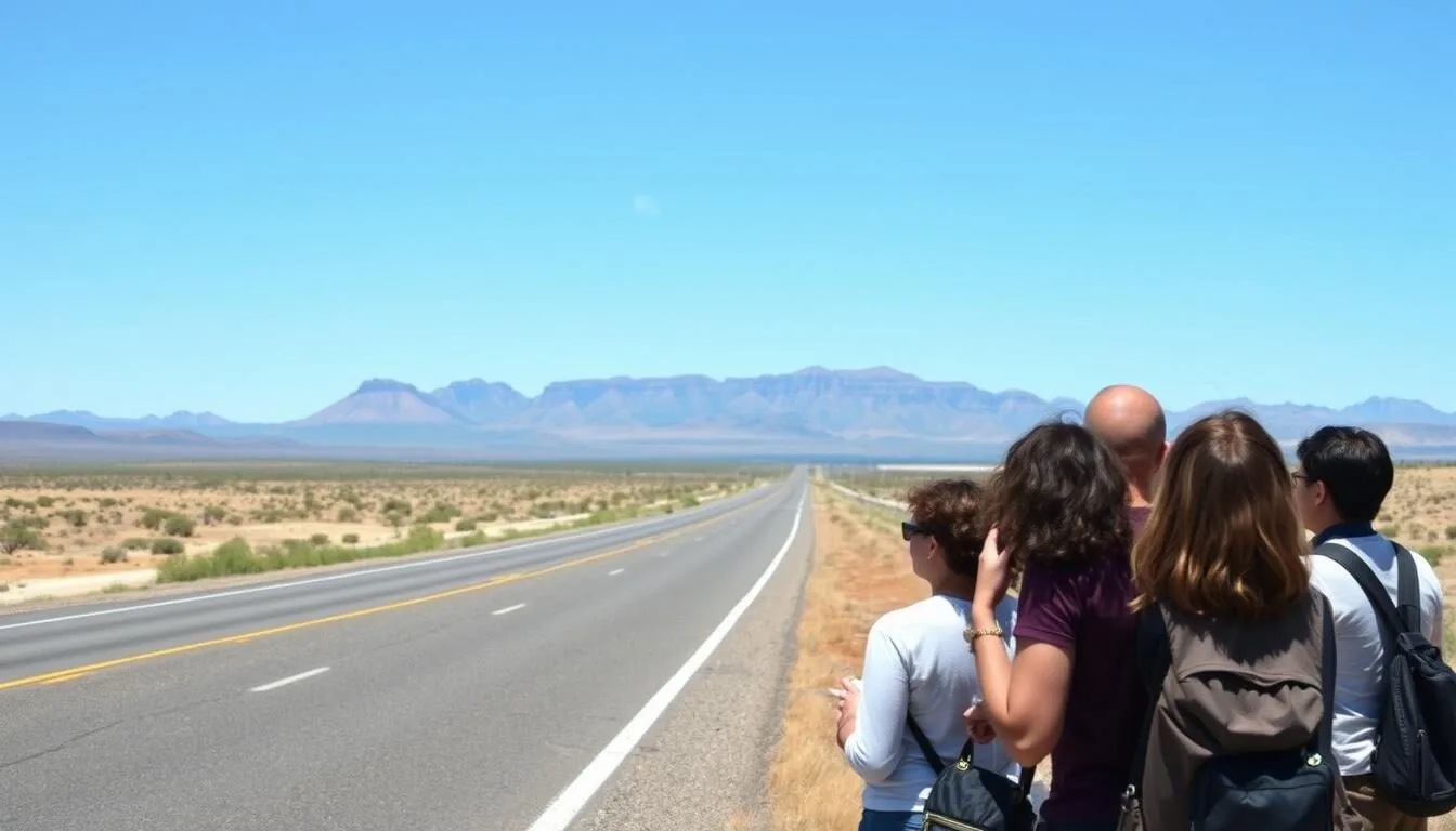 Scenic road leading to Port Augusta with Flinders Ranges in the background, highlighting Port Augusta South Australia best things to do