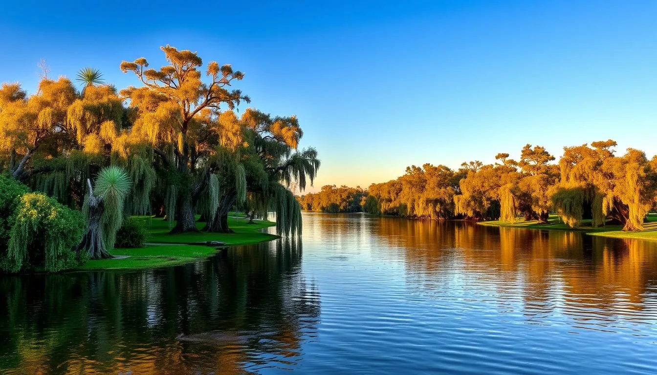 Scenic-view-of-Bayou-Cocodrie-waterway-with-cypress-trees-and-Spanish-moss-on-a-clear-day Scenic view of Bayou Cocodrie waterway with cypress trees and Spanish moss on a clear day