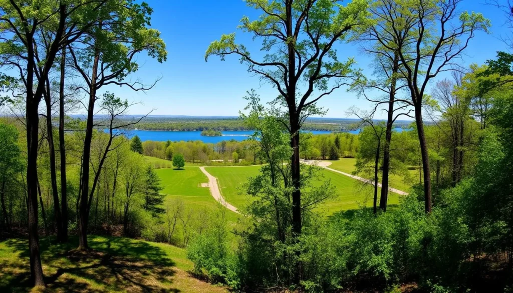 Scenic view of Eldon Hazlet State Park showing forested areas and lake access Scenic view of Eldon Hazlet State Park showing forested areas and lake access