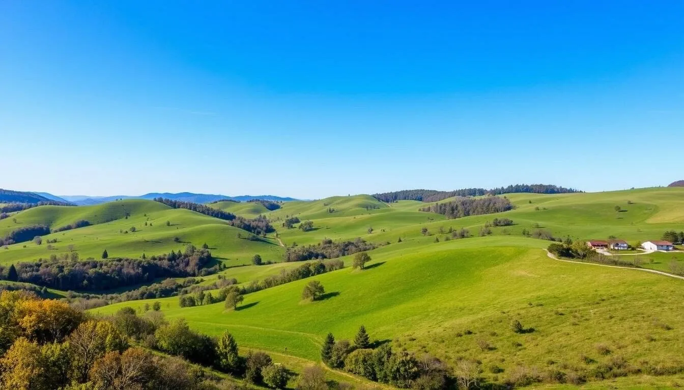 Scenic view of Hempfield Township Pennsylvania landscape with rolling hills and greenery
