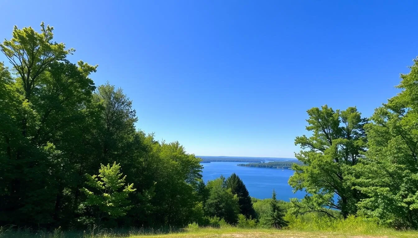 Scenic-view-of-Horseshoe-Lake-State-Park-entrance-with-lush-greenery-and-clear-blue-sky Scenic view of Horseshoe Lake State Park entrance with lush greenery and clear blue sky